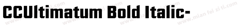 CCUltimatum Bold Italic字体转换